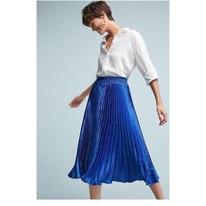 Royal blue Anthropologie midi skirt. HD in Paris
